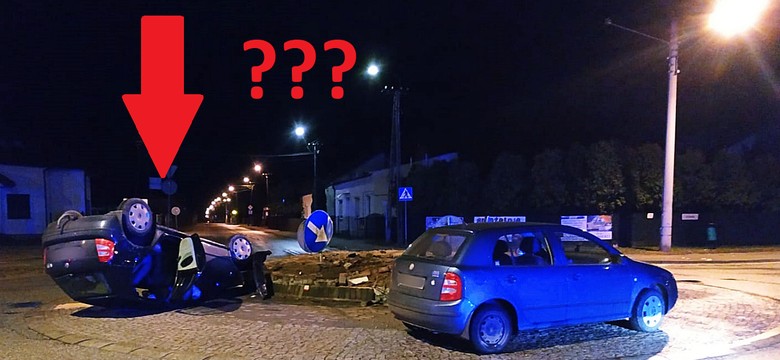 Dwie identyczne Skody i dachowanie na rondzie. Seria absurdalnych zdarzeń