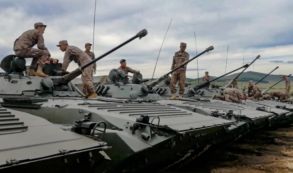 Mongolska vojska uoči vojnih vežbi Vostok 2022