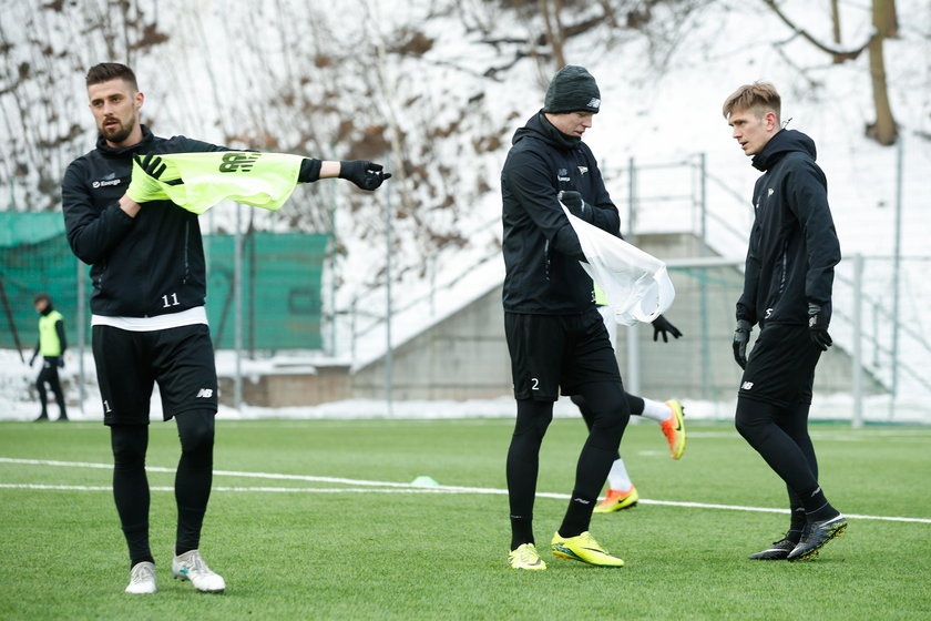 Pilka nozna. Ekstraklasa. Lechia Gdansk. Trening. 18.01.2018