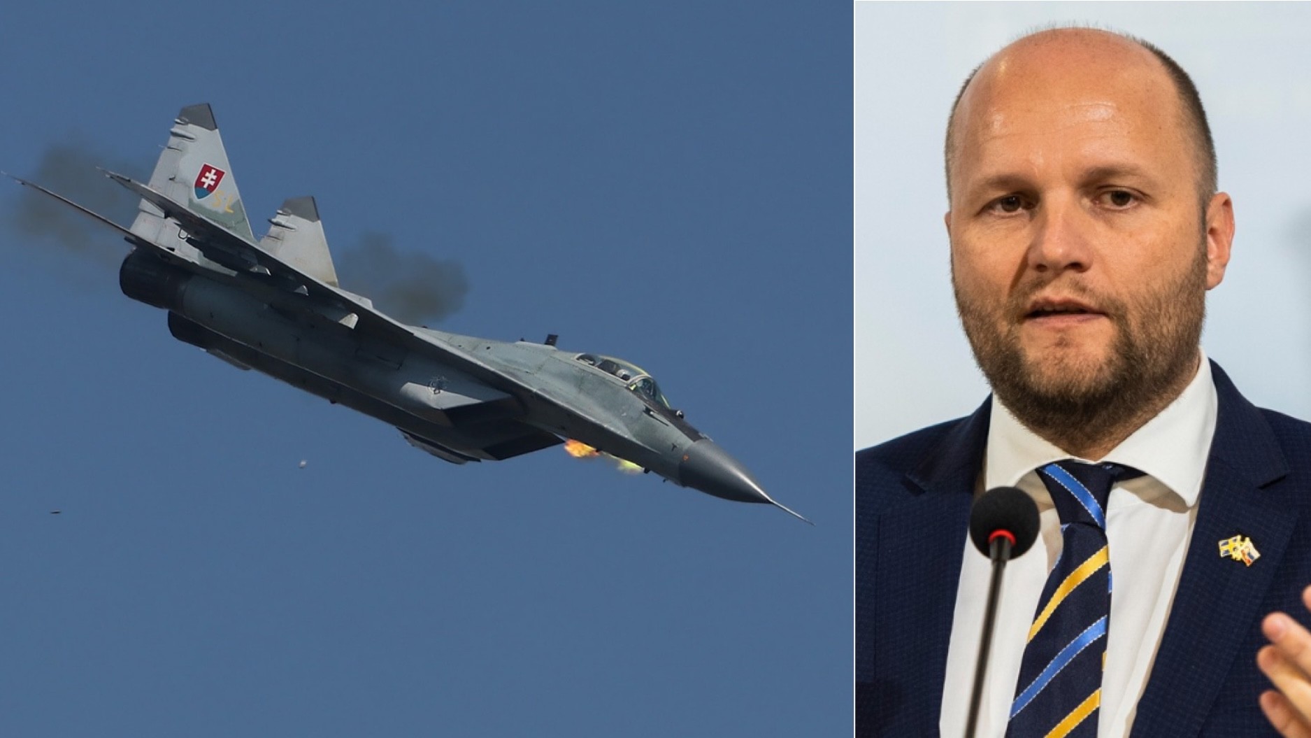 Stíhačka MiG-29 a exminister obrany Jaroslav Naď