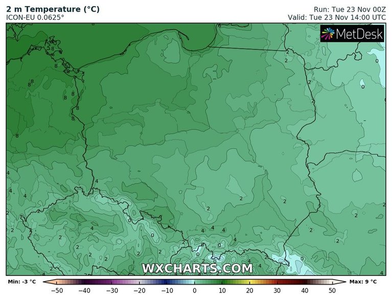 Na północnym zachodzie zapowiadamy nawet 9 st. C