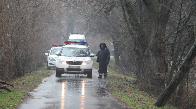 A helyszínelés idejére
lezárták a teljes környéket
a rendőrök / Fotó: Pozsonyi Zita