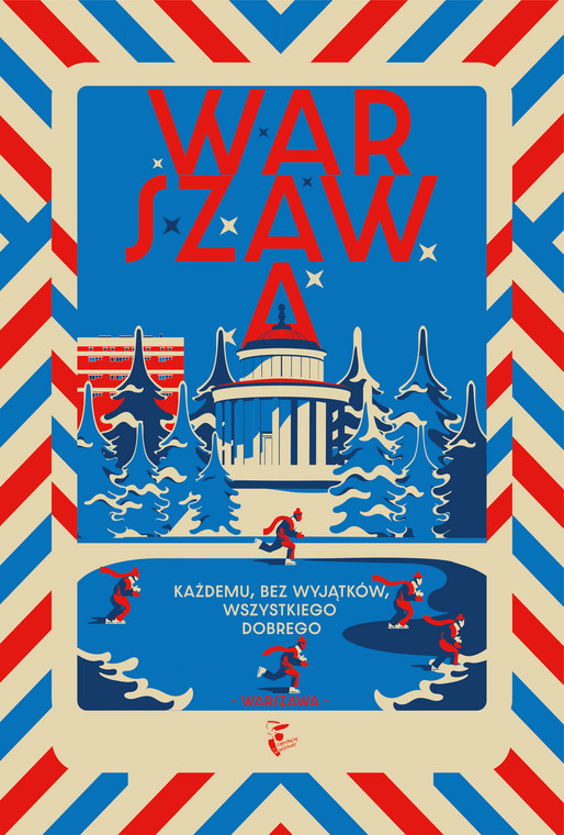 Świąteczny plakat przygotowany przez m.st. Warszawa