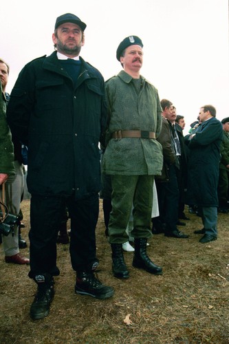 Czerwony Bór, ćwiczenia Wojsk Nadwiślańskich na poligonie; 5 kwietnia 1993 r.