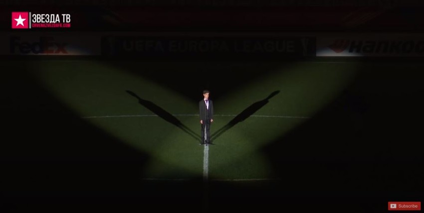 Nemanja na centru stadiona Rajko Mitić