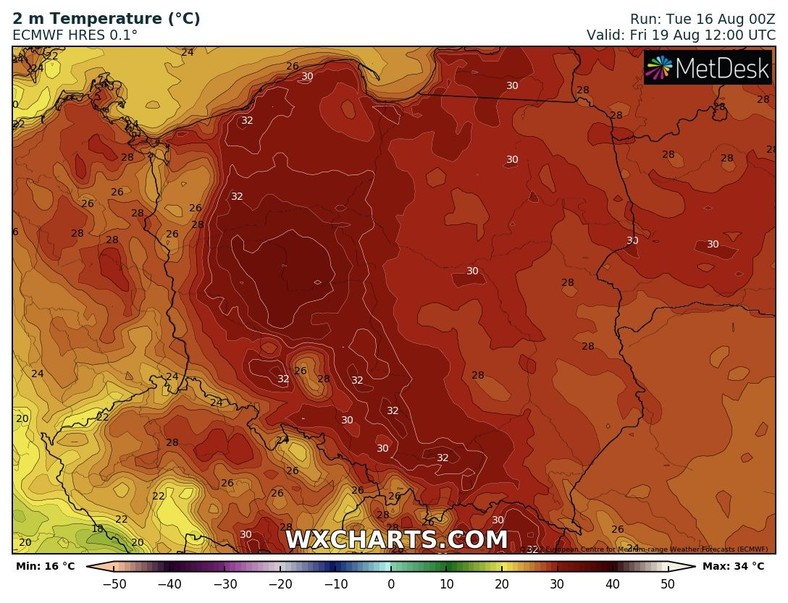 Upały utrzymają się w Polsce do piątku