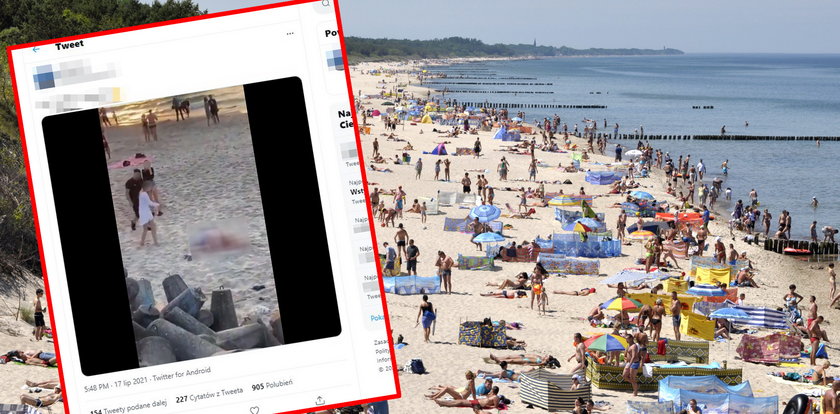 Zgorszenie na plaży w Mielnie. Nie mogli opanować żądzy, półnago wili się na piasku. Plażowicze nie wytrzymali!