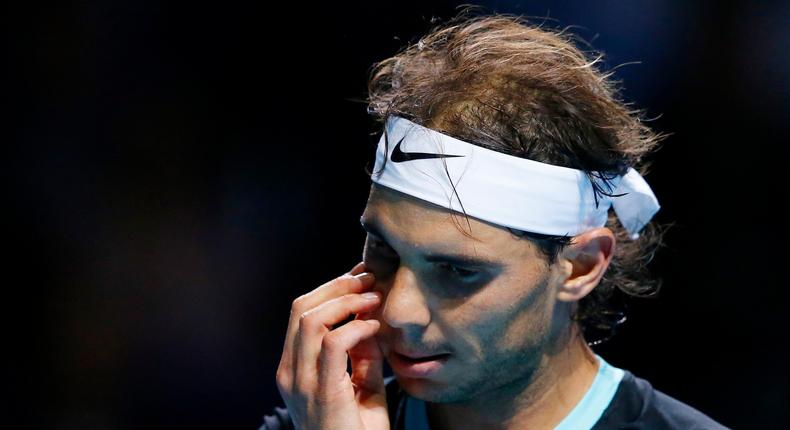 Nike athlete Rafa Nadal during a match.