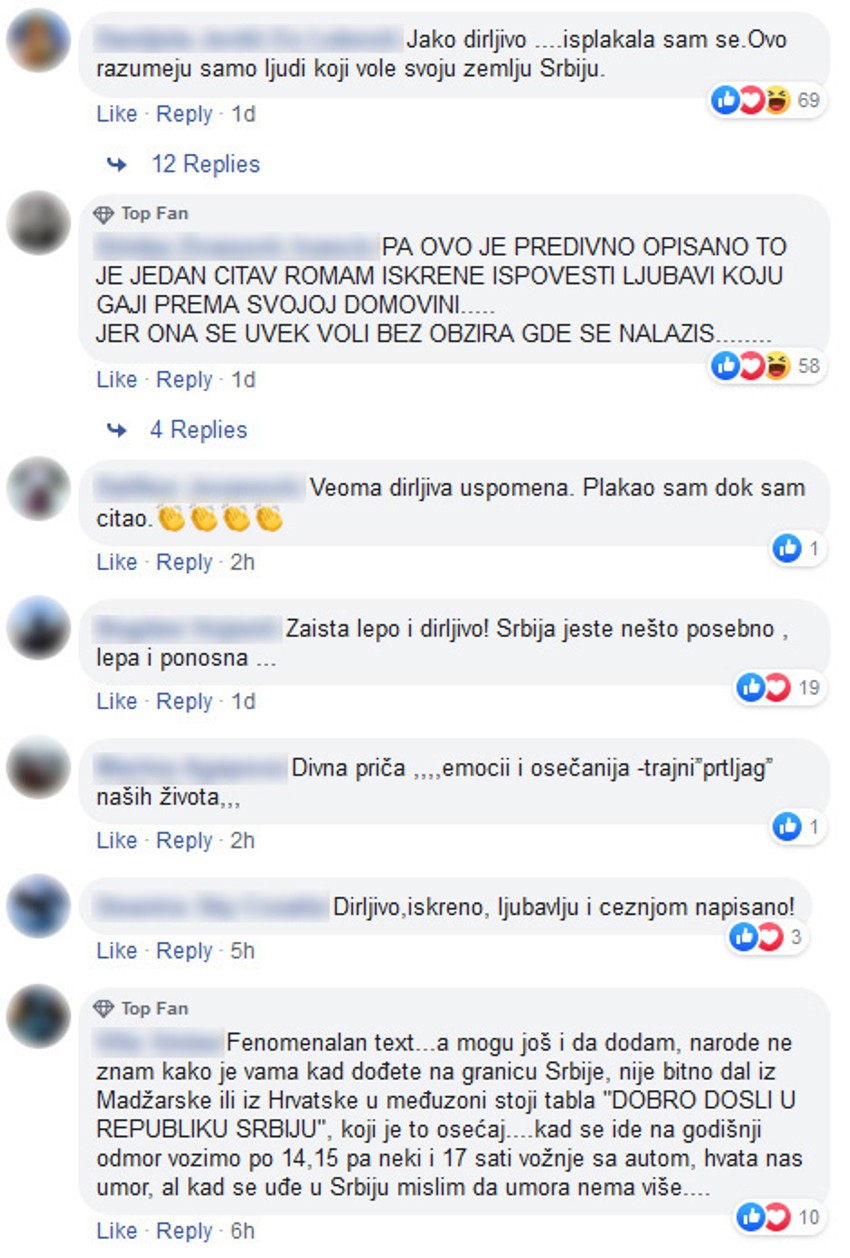 Komentari čitalaca na Fejsbuk stranici Blica
