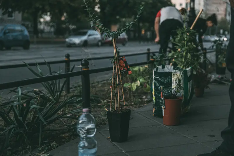 Obsadzanie zaniedbanego miejsca przy ul. Kawęczyńskiej