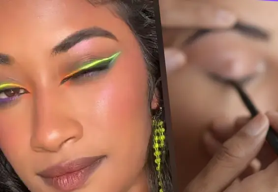 LED Eyeliner podbija TikTok. Jak zrobić neonowy makijaż oka?