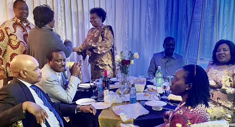 Martha Karua, Raila Odinga, Mama Ida, Kalonzo Musyoka Makau Mutua during Karua's  65th birthday celebrations on Thursday, September 22, 2022.