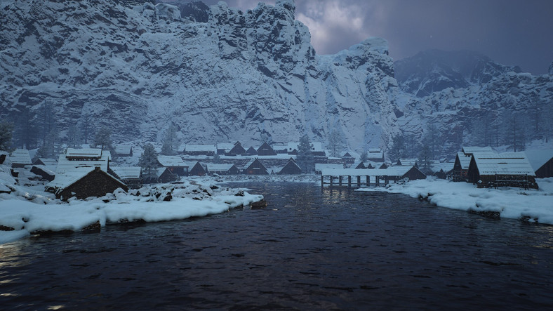 Miasto Dawnstar odtworzone na silniku Unreal Engine 5