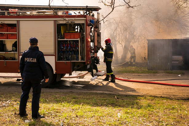 Strażacy gasili pożar w Stalowej Woli