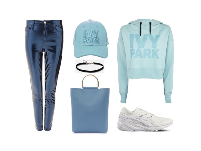 Ubrania z widocznym logo. STYLIZACJE