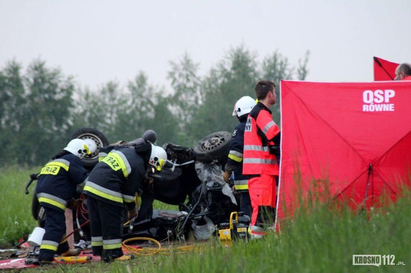 Tragiczny wypadek w miejscowości Równe na Podkarpaciu