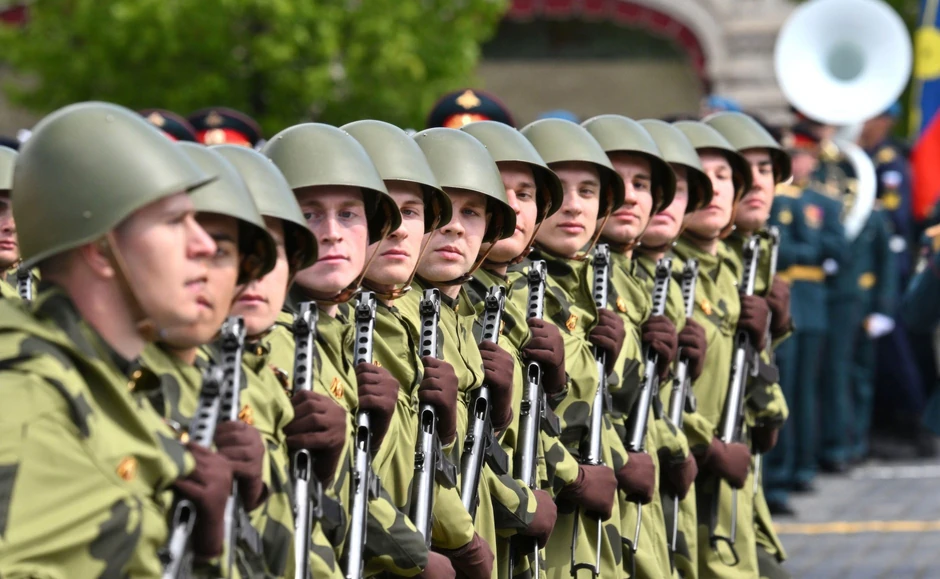 Ruska vojska na paradi povodom Dana pobede u Moskvi, 9. maja 2025.