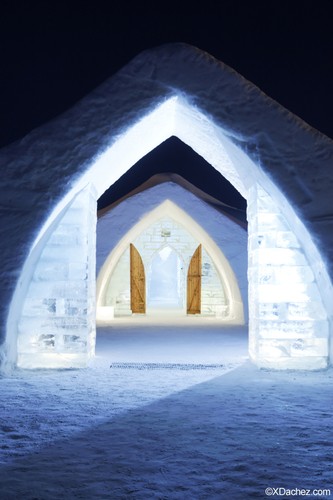 Hotel de Glace - niezwykły hotel z lodu