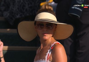 Jelena Đoković na Novakovom četvrtfinalu Vimbldona