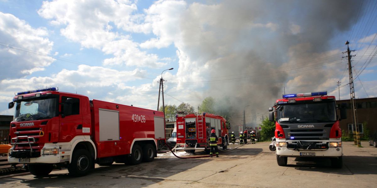 Pożar w Pabianicach