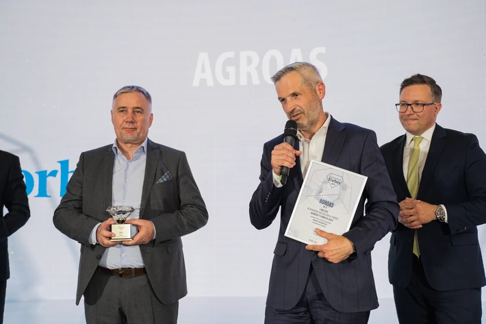 AGROAS SP. Z O.O. SP.K. - zwycięzca w kategorii firm z rocznym przychodem powyżej 250 mln zł w województwie opolskim. 