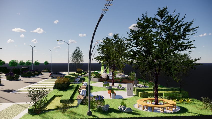 Budući izgled novog parkinga i zelene površine na Zemunskom keju