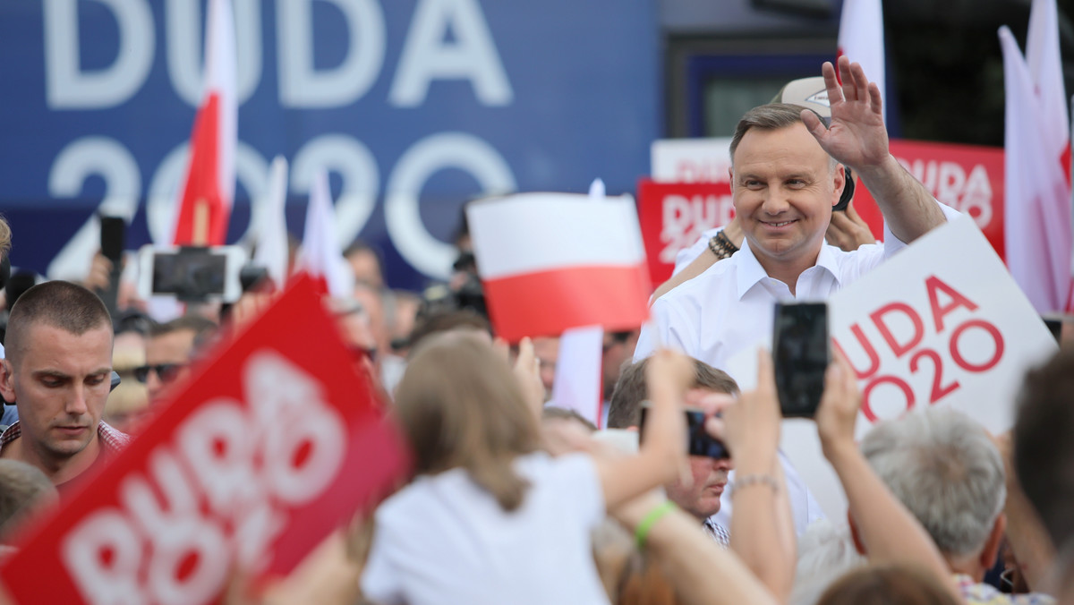 Wybory prezydenckie 2020. Płońsk: Andrzej Duda na wiecu wyborczym