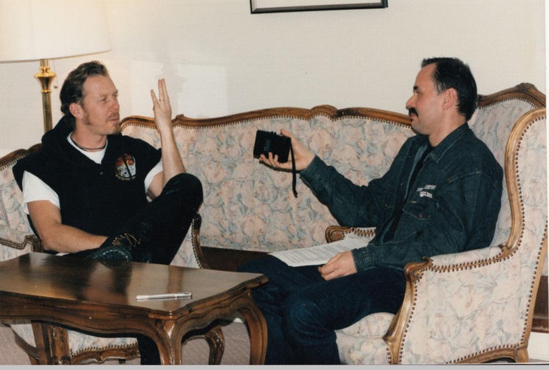 Wiesław Weiss i James Hetfield (fot. archiwum prywatne Wiesława Weissa)