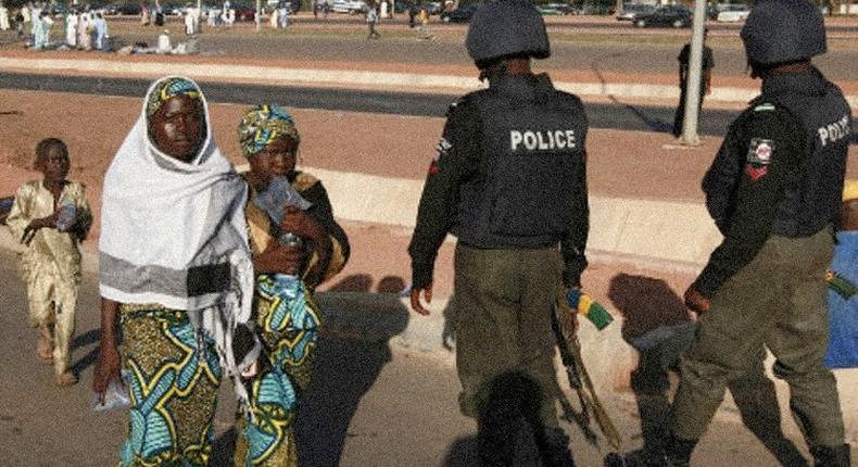 Police officers patroling in Sokoto