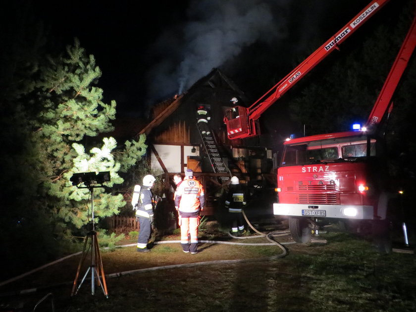 Akcja strażaków w Zimnych Zdrojach pod Starogardem Gdańskim