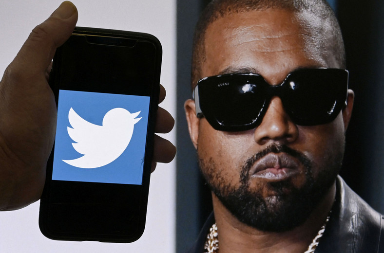Zdjęcie przedstawiające konto Kanye Westa na Twitterze, które zostało przywrócone, a następnie ponownie zablokowane przez Muska