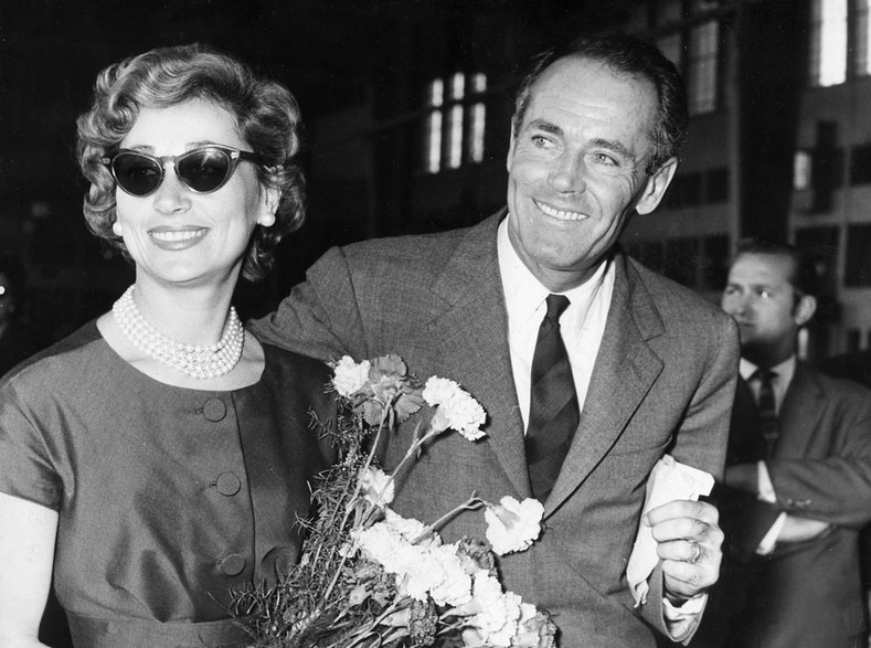 Henry Fonda z żoną Afderą Franchetti w 1957 r.