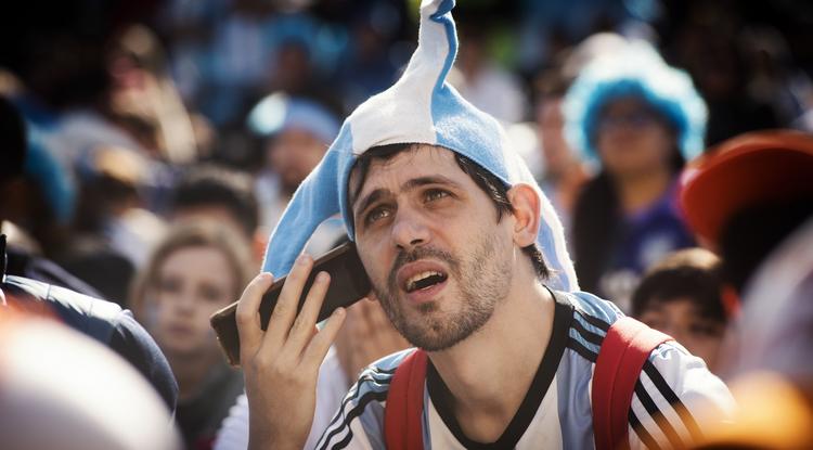 Argentin szurkoló a katari foci vb-n