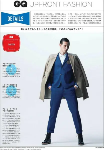 Daniel Uzdowski w GQ Japan - archiwum prywatne