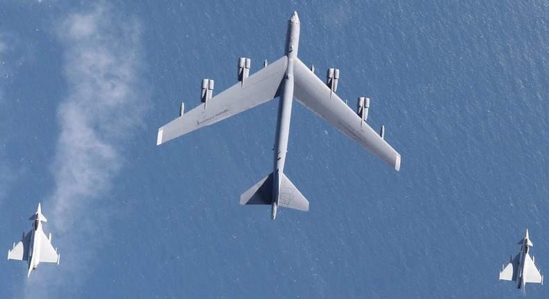 Air Force B-52 bomber RAF Typhoon