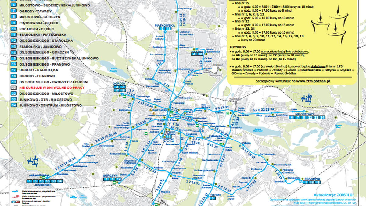 Zarząd Transportu Miejskiego chce ułatwić mieszkańcom dojazd na poznańskie cmentarze. W tym celu zostaną uruchomione nowe linie tramwajowe, a na wielu trasach pojazdy zwiększą częstotliwość kursowania. ZTM zachęca, aby w tych dniach zrezygnować z samochodu i skorzystać właśnie z transportu publicznego.