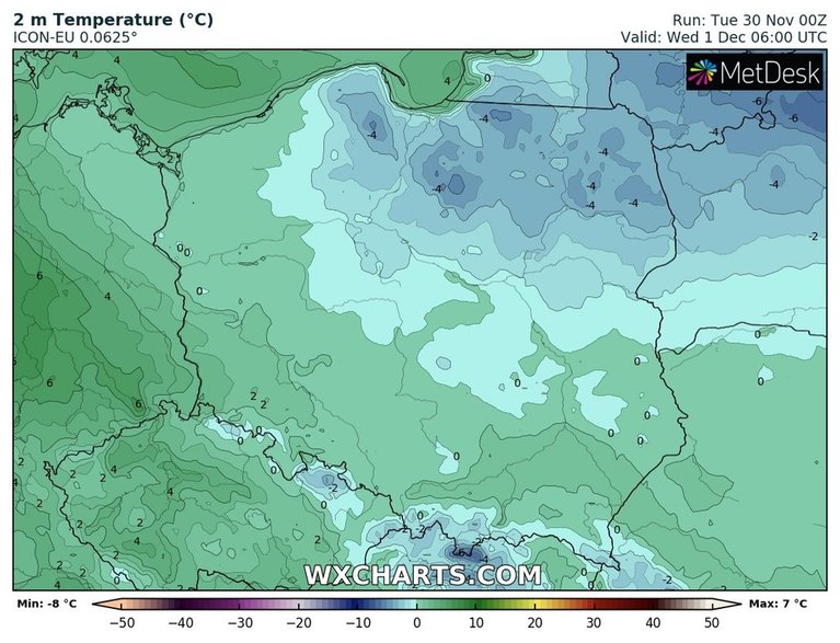 Ranek na północnym wschodzie zapowiada się mroźno