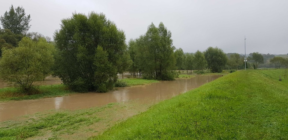 Alarm przeciwpowodziowy w Ciężkowicach