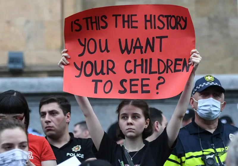 Protest antyrządowy po śmierci Aleksandra Laszkarawy