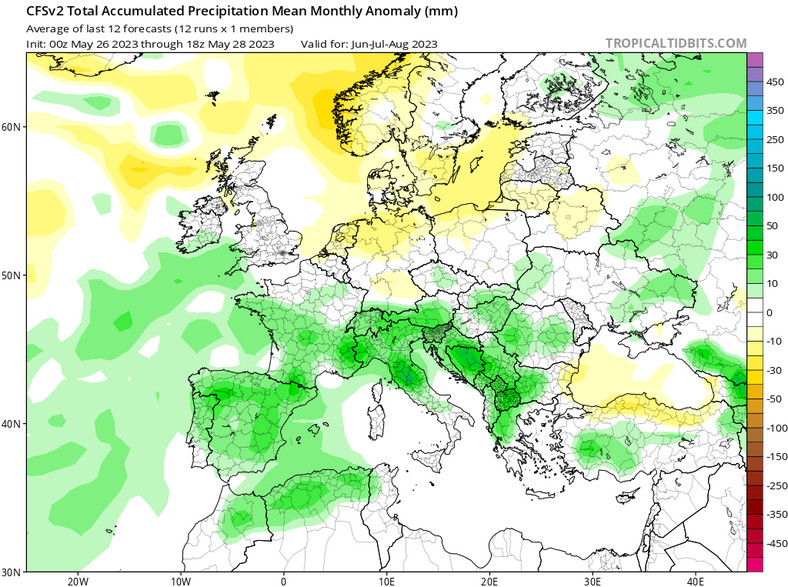 Lato na południu Europy będzie mokre, a w Polsce, głównie na północy, suche