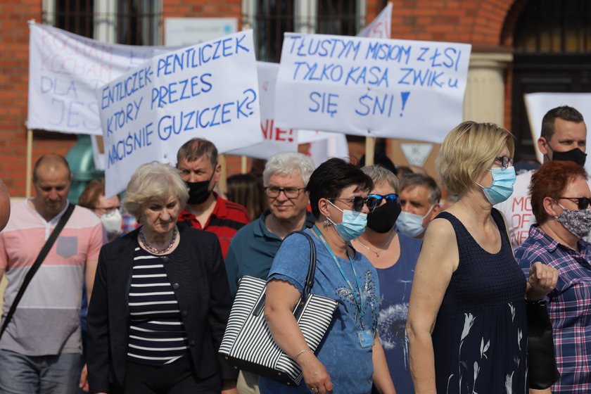 Protest w ZWiK w Łodzi