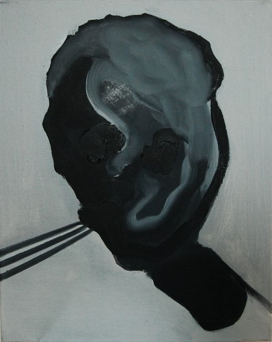 'Szkice do portretu 12', Cezary Bednarczyk, olej na płótnie, 50x40 cm