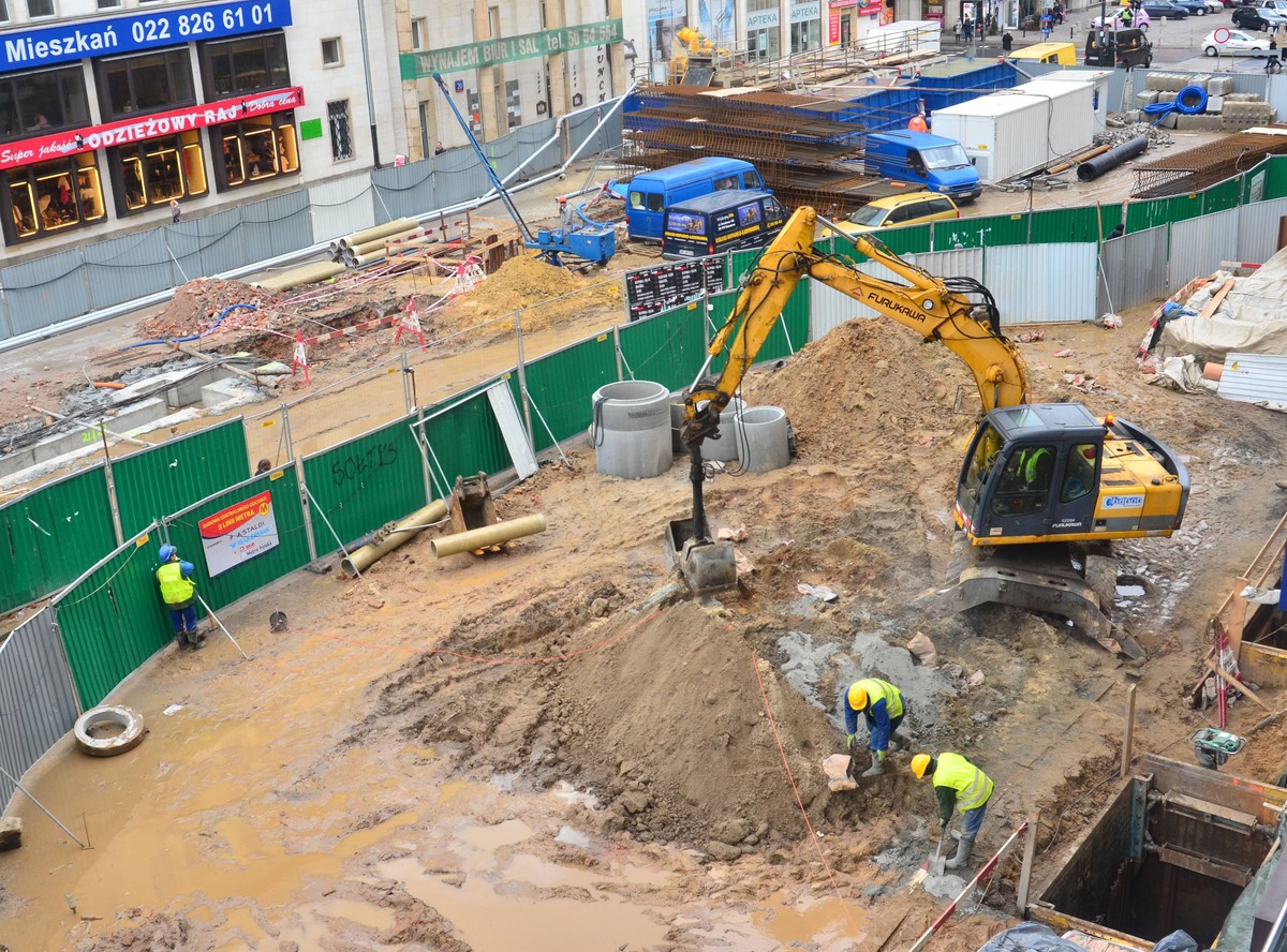 metro budowa świętokrzyska warszawa