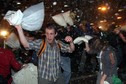 MIDEAST-ISRAEL-PILLOW FIGHT