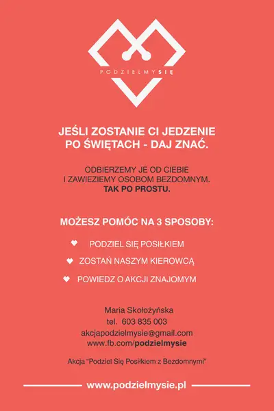 Plakat zachęcający do udziału w akcji