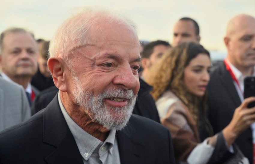 Lula da Silva po dolasku u Moskvu 7. maja