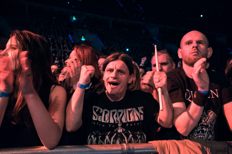 Koncert Scorpions w Tauron Arena Kraków. Zdjęcia publiczności