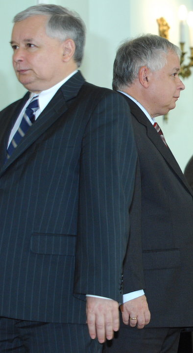 31.07.2007 Lech i Jarosław Kaczyńscy w Pałacu Prezydenckim