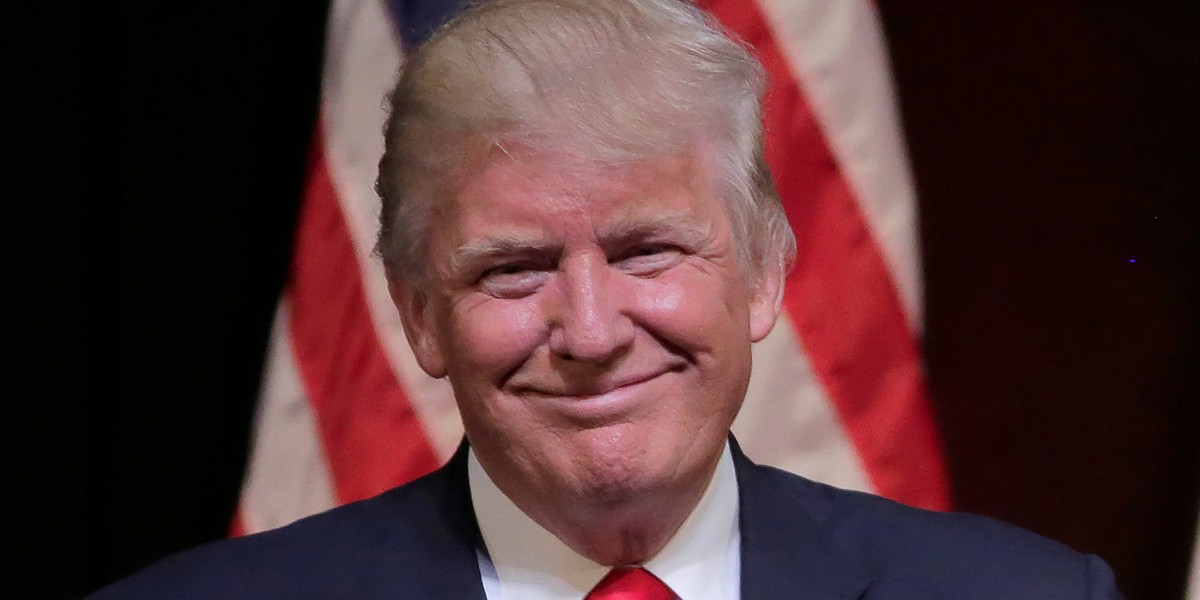 Donald Trump at a rally in Raleigh, North Carolina.