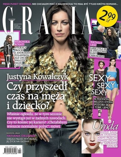 Justyna Kowalczyk na okładce magazynu 'Grazia'